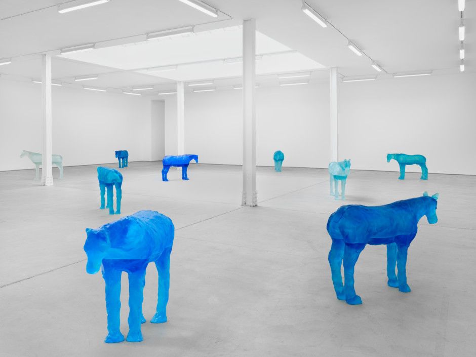 Ugo Rondinone, a sky . a sea . distant mountains . horses . spring . at Sadie Coles, photo 3