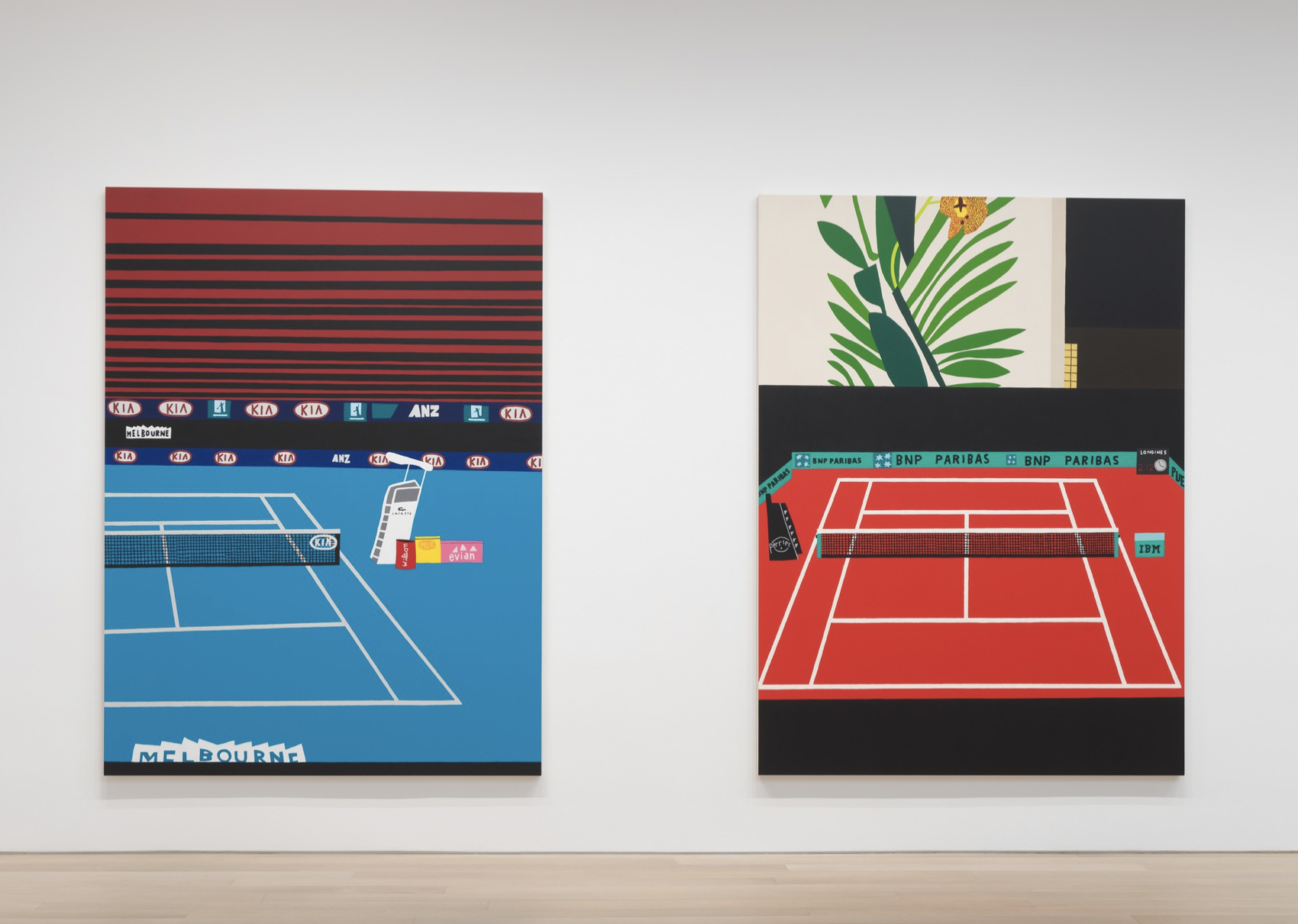 Jonas Wood, Four Tennis Courts at Gagosian, photo 3