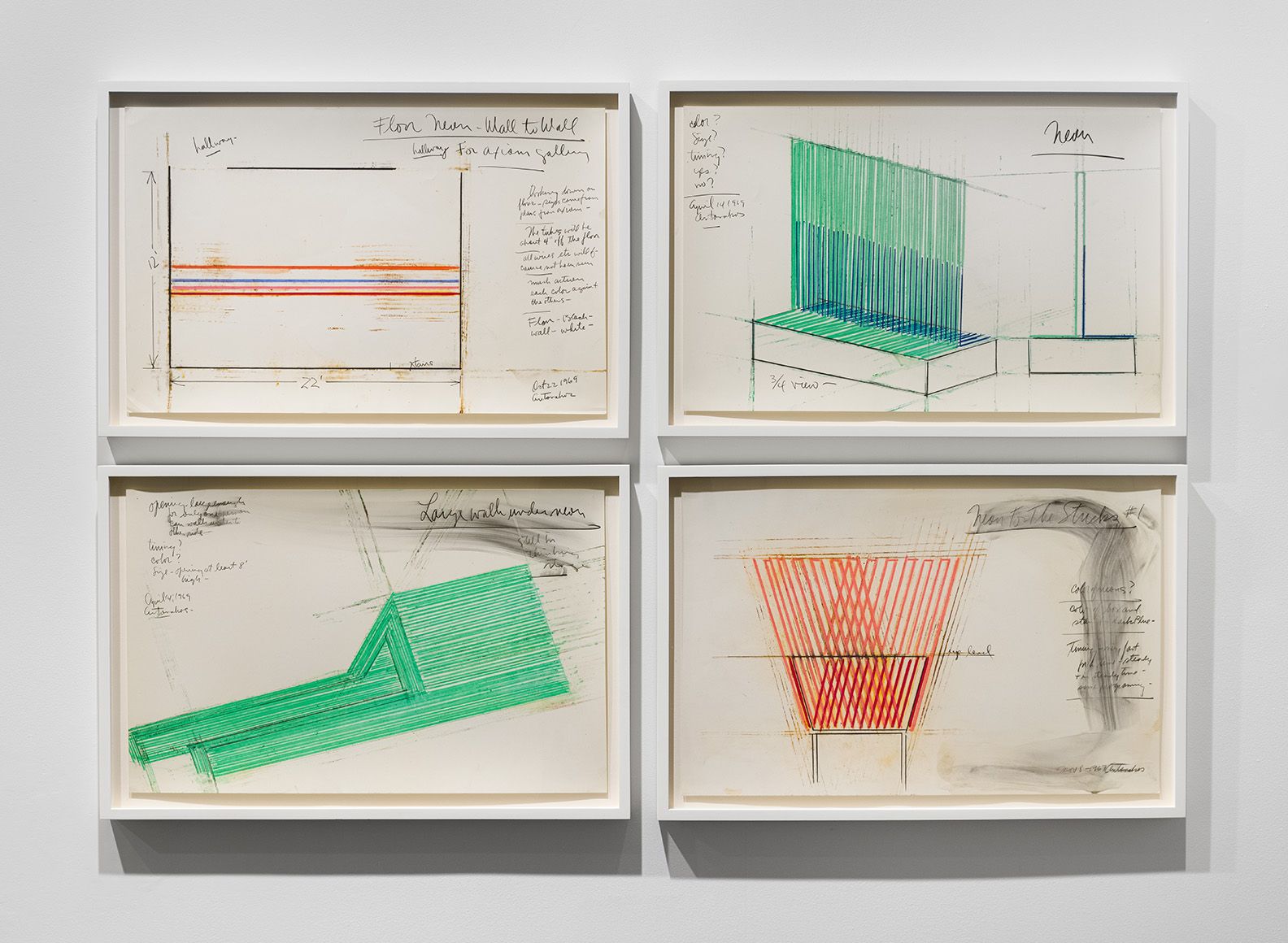 Stephen Antonakos, Project Drawings, 1967-73 at Bookstein Projects, photo 2