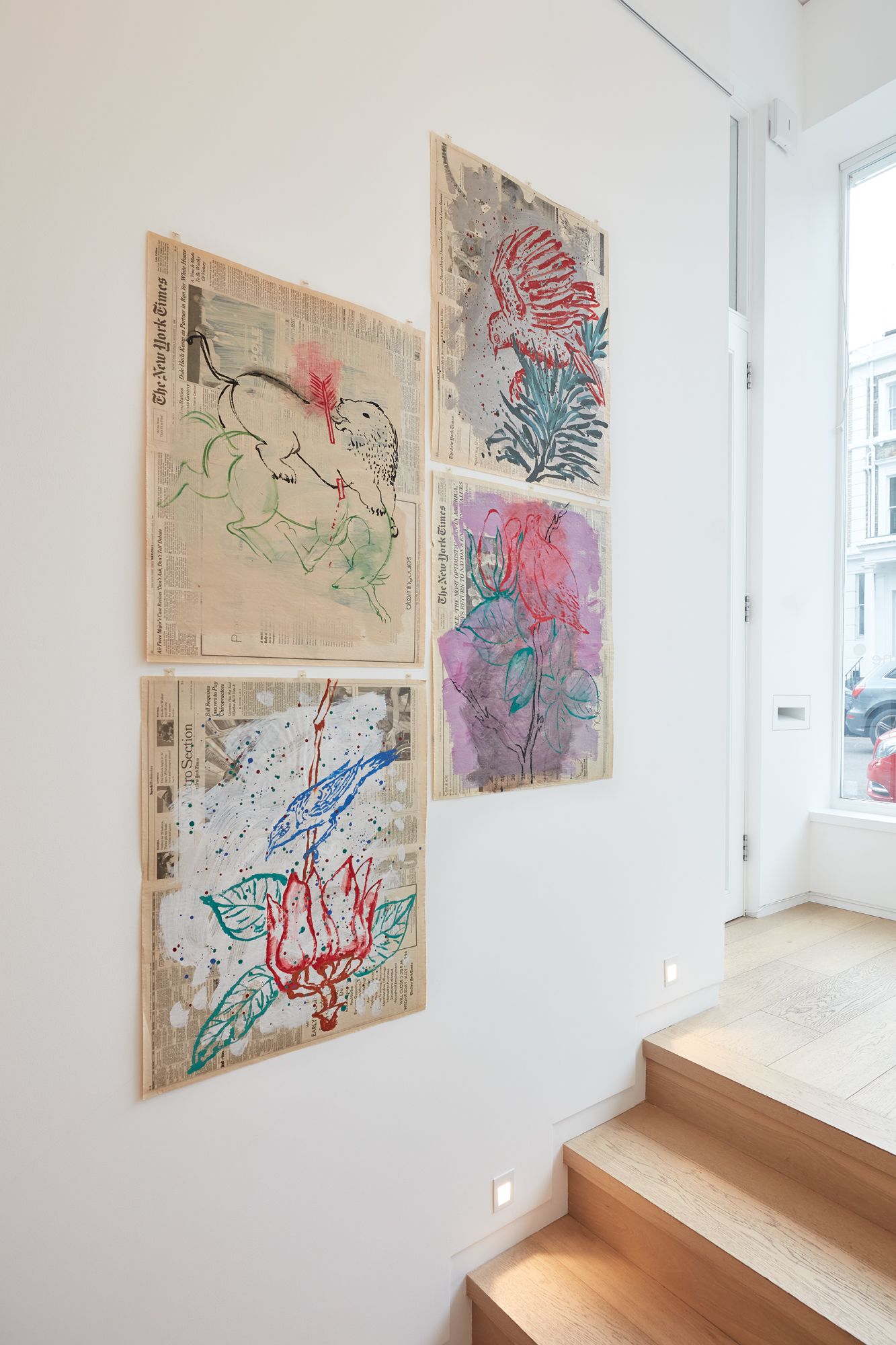 Nicky Nodjoumi, The New York Times Drawings 1996 - 1998 at Taymour Grahne Projects, photo 3