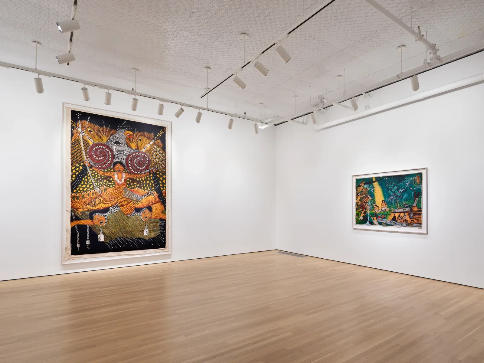 Santiago Yahuarcani, Flight of the White Heron Clan at Stephen Friedman, photo 4