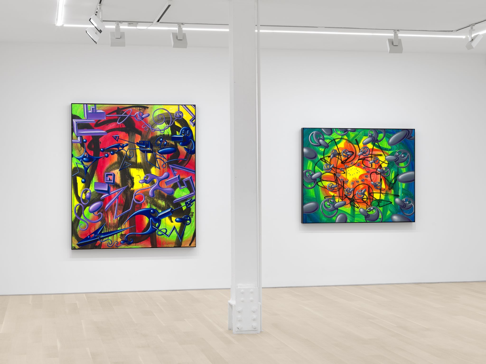 Kenny Scharf, Dystopian Painting at Almine Rech, photo 4