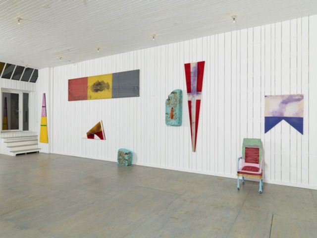 Julian Schnabel, Flag Painting at Karma, photo 2
