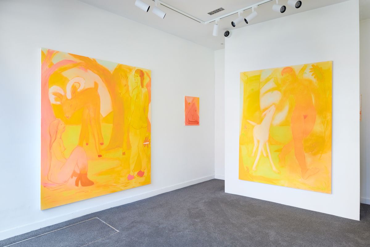 Grace Mattingly, Yellow Horses at The Artist Room by Taymour Grahne Projects, photo 2