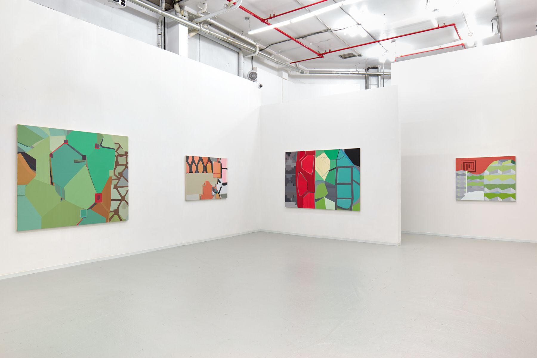 Mike Childs, The Journey: Grids, Color and Curvilinear forms, 2004 to 2020 at David Richard Gallery, photo 3