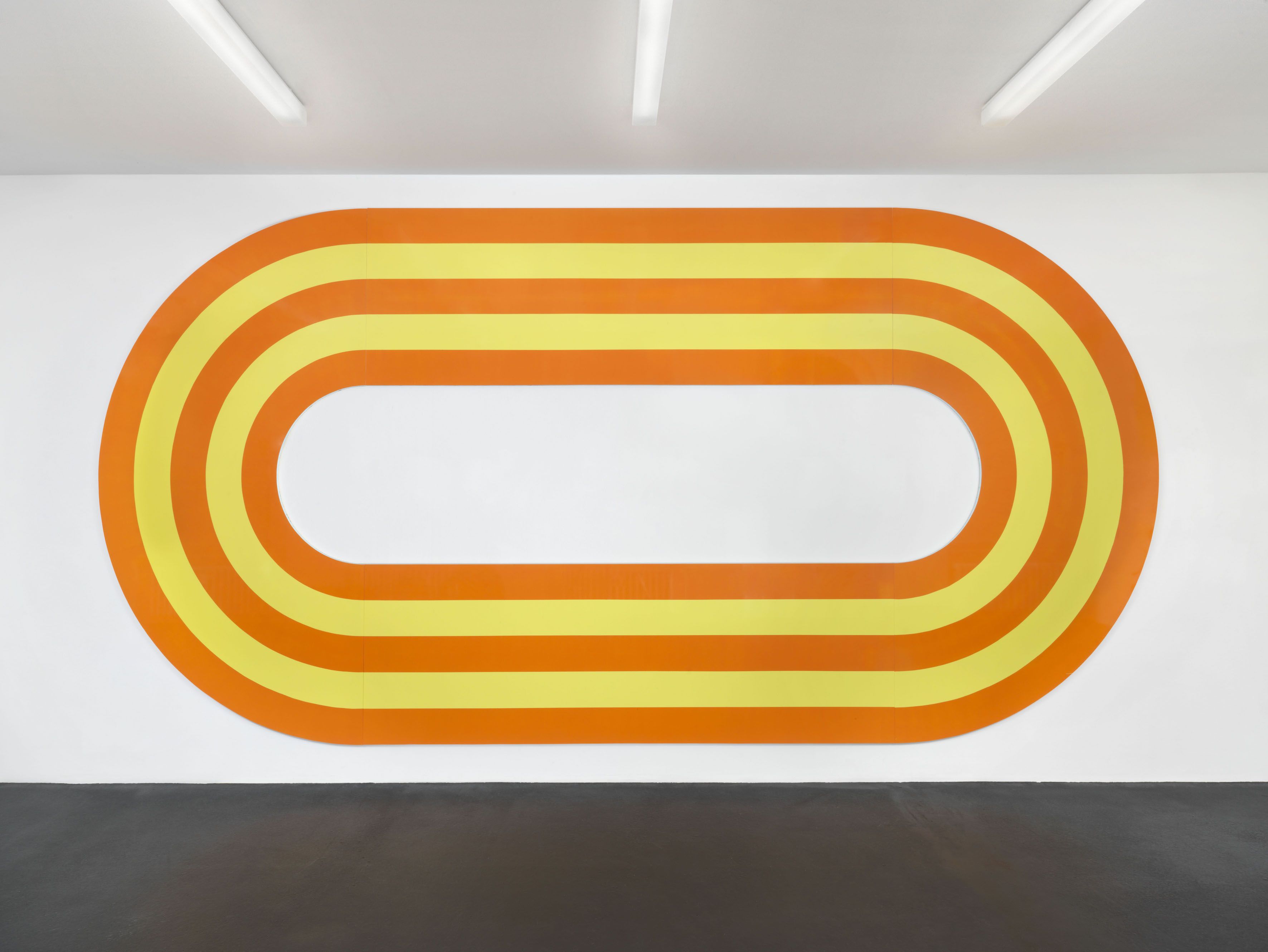 Michel Majerus, Aluminium Paintings at Neugerriemschneider, photo 2