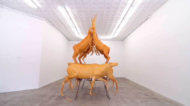 Bruce Nauman, Animal Pyramid at Gagosian, photo 2