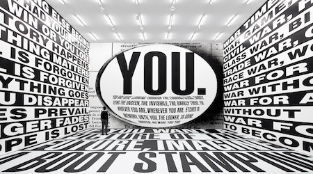 Barbara Kruger, Thinking of You. I Mean Me. I Mean You. at Serpentine South Gallery, photo 3