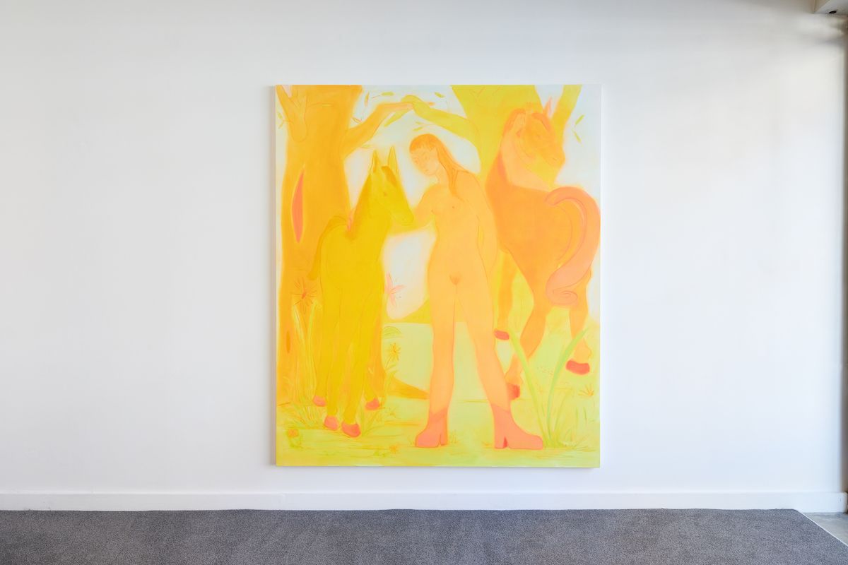 Grace Mattingly, Yellow Horses at The Artist Room by Taymour Grahne Projects, photo 5