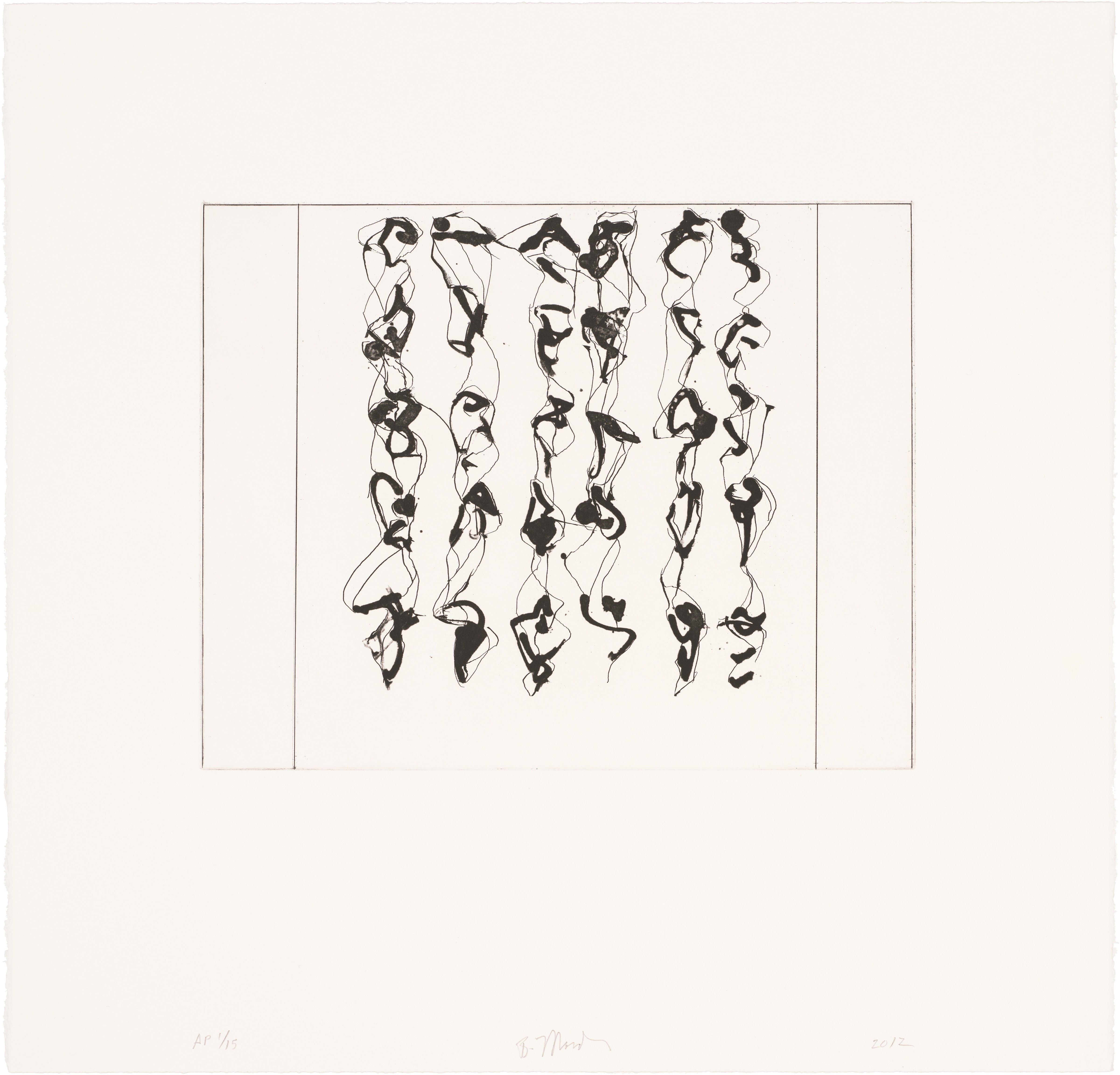 Brice Marden, Etched Letters at Gagosian Shop, photo 2