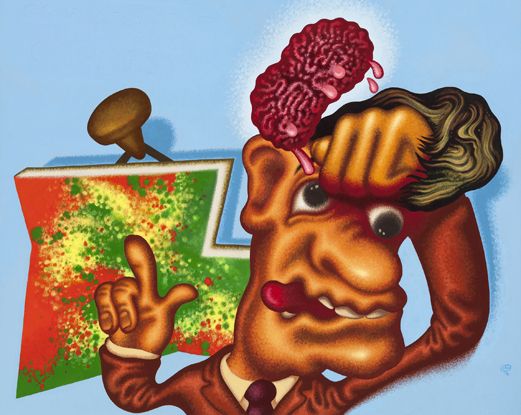 Peter Saul, Some Terrible Problems at Michael Werner, photo 2