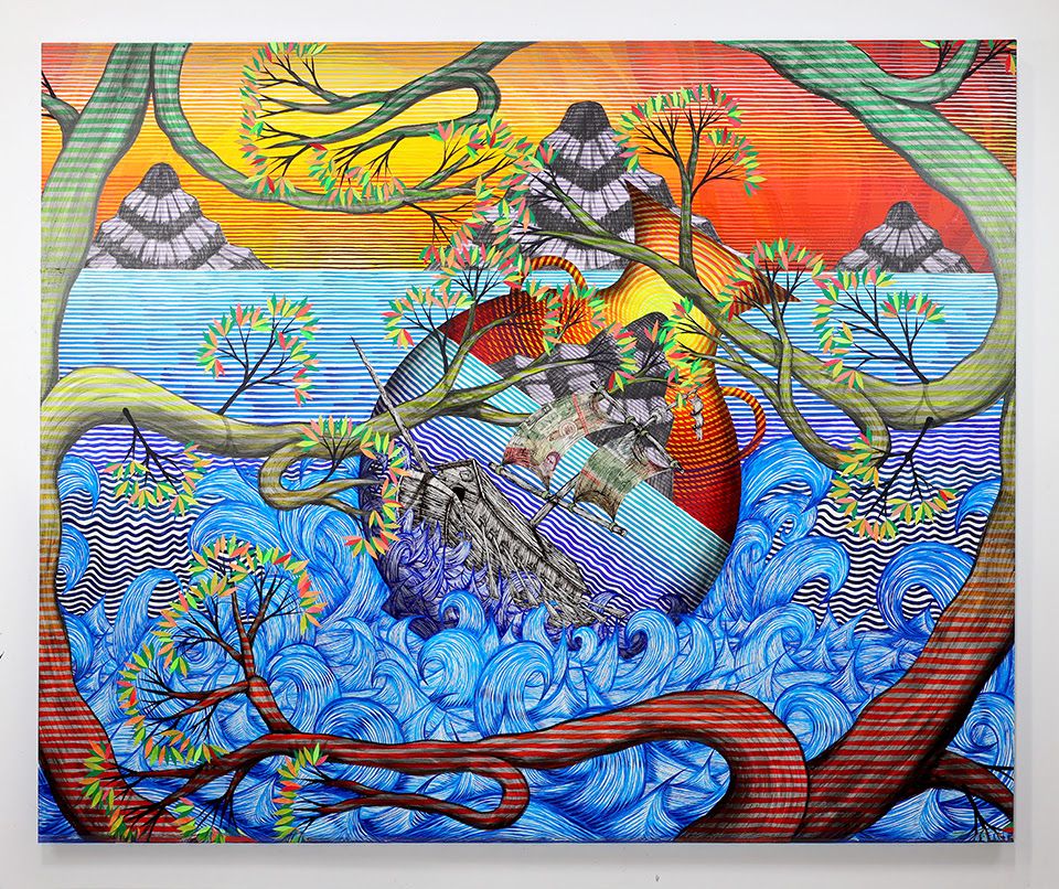 Andrew Schoultz, Rythms at Halsey McKay, photo 2