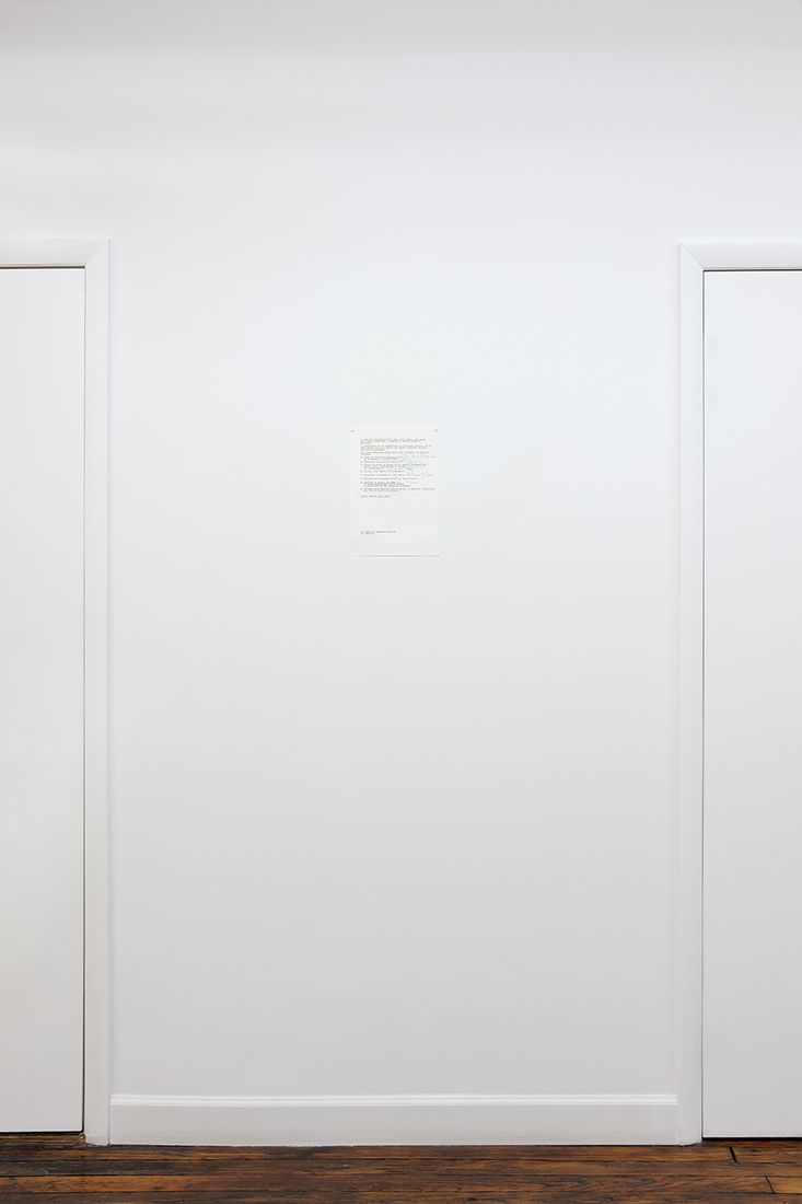 Claude Rutault, A Proposal to Peter Nadin, 1979; realized 2022 at Off Paradise, photo 15