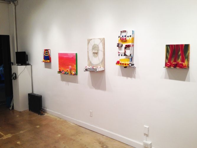 Katherine Bradford, Shelf Paintings at Arts+Leisure, photo 2
