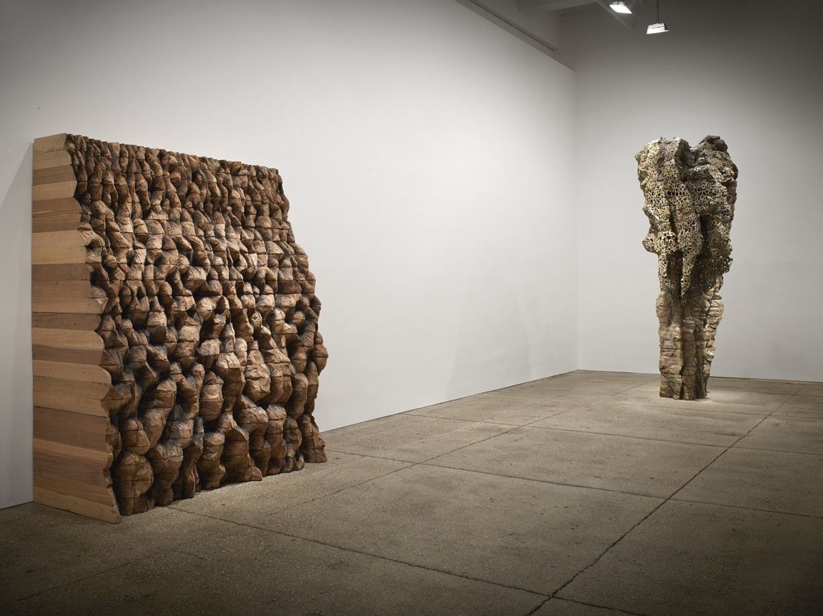 Ursula von Rydingsvard, Permeated Shield at Lelong & Co, photo 4