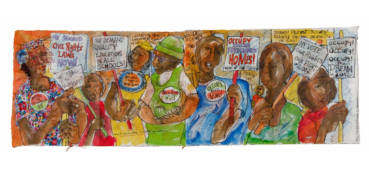 Kandy G. Lopez & Aminah Robinson, We the People at ACA Galleries, photo 2