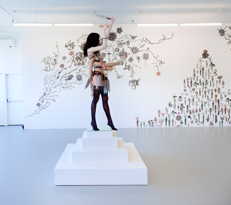 Mary Beth Edelson, The Devil Giving Birth To The Patriarchy at David Lewis, photo 2