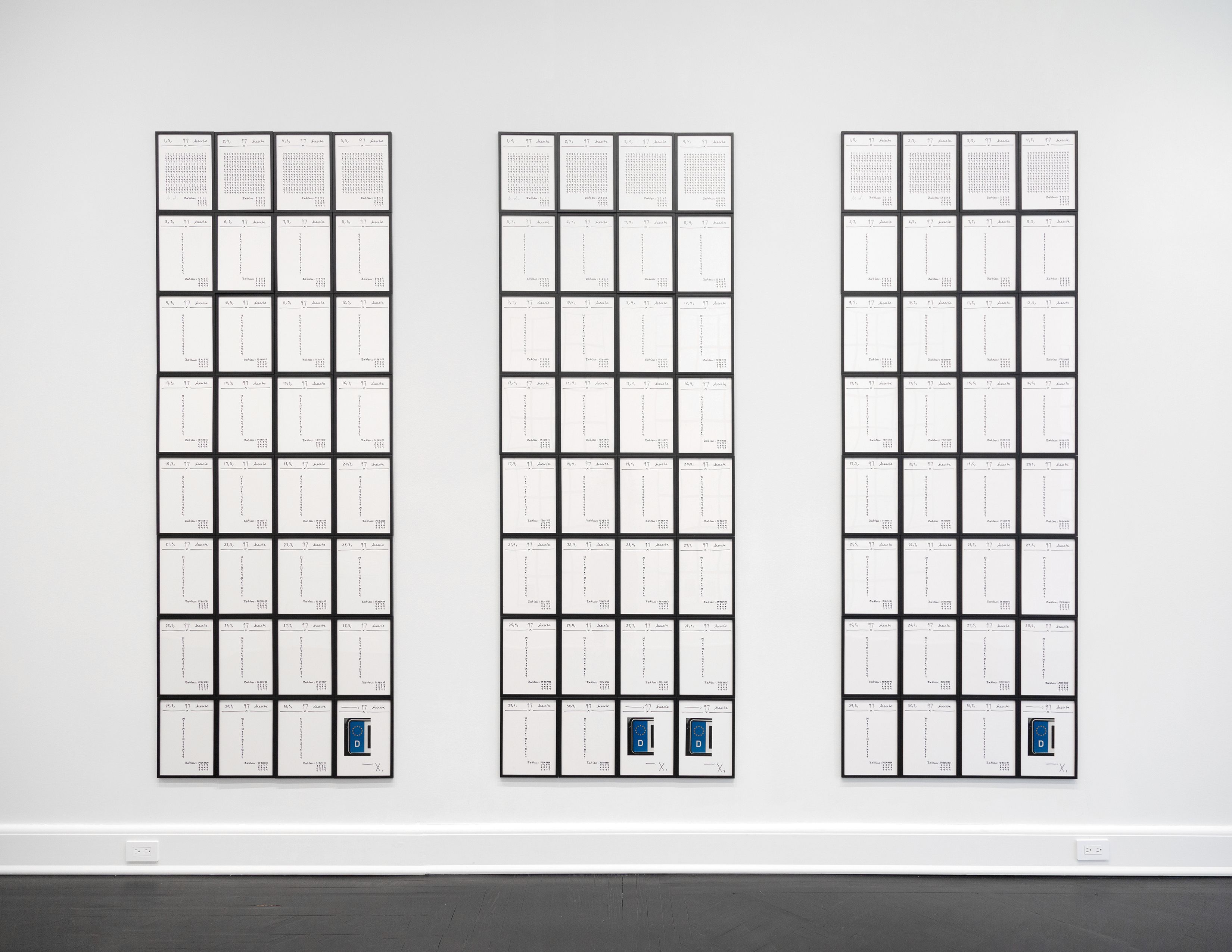 Hanne Darboven, Europa 97 at Petzel, photo 2