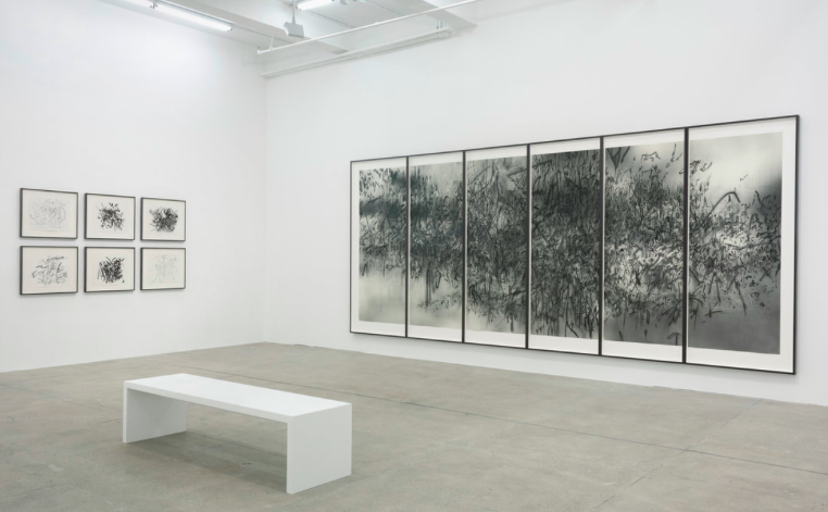 Julie Mehretu, Hoodnyx, Voodoo and Stelae at Marian Goodman, photo 6