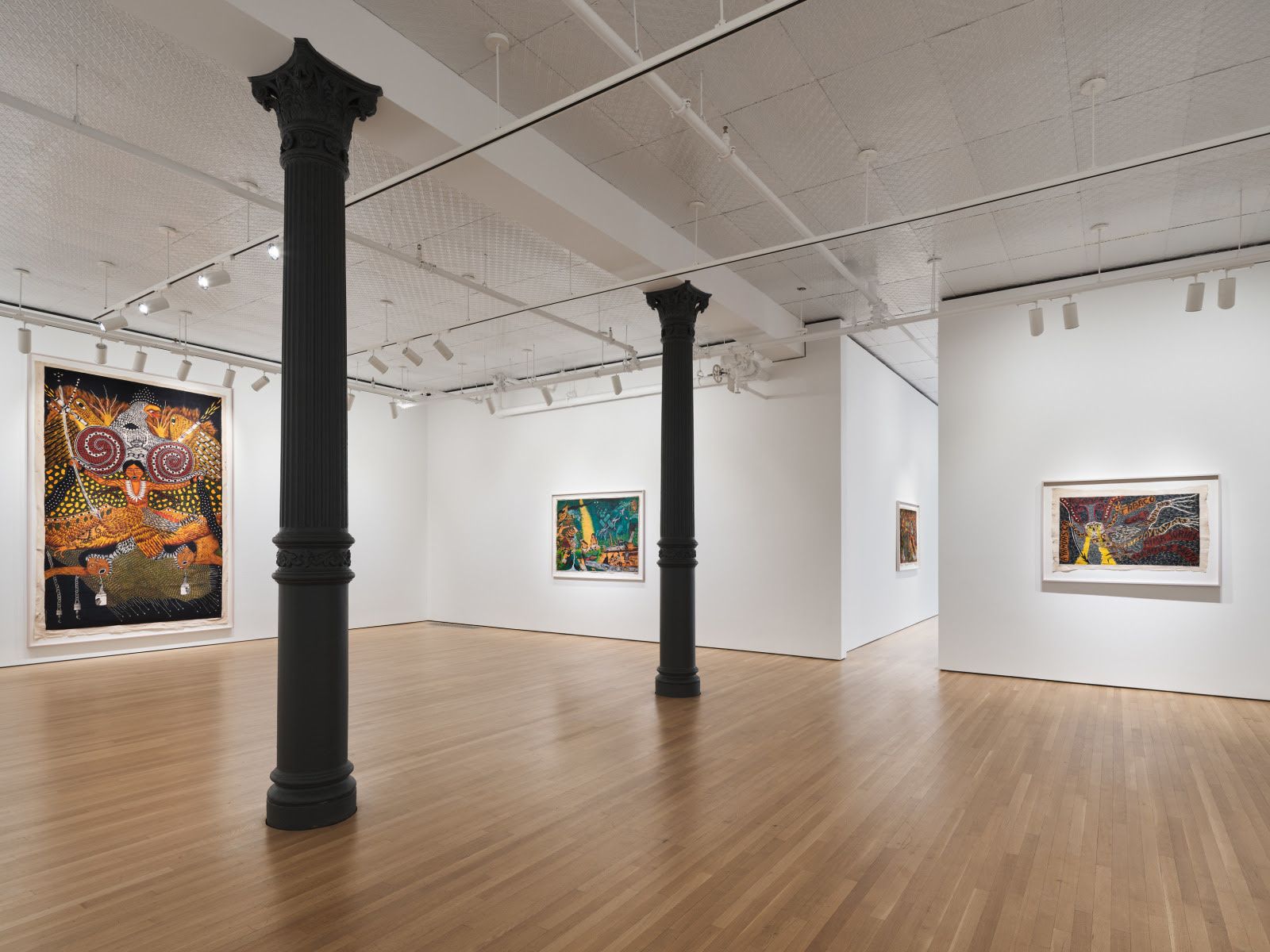 Santiago Yahuarcani, Flight of the White Heron Clan at Stephen Friedman, photo 2
