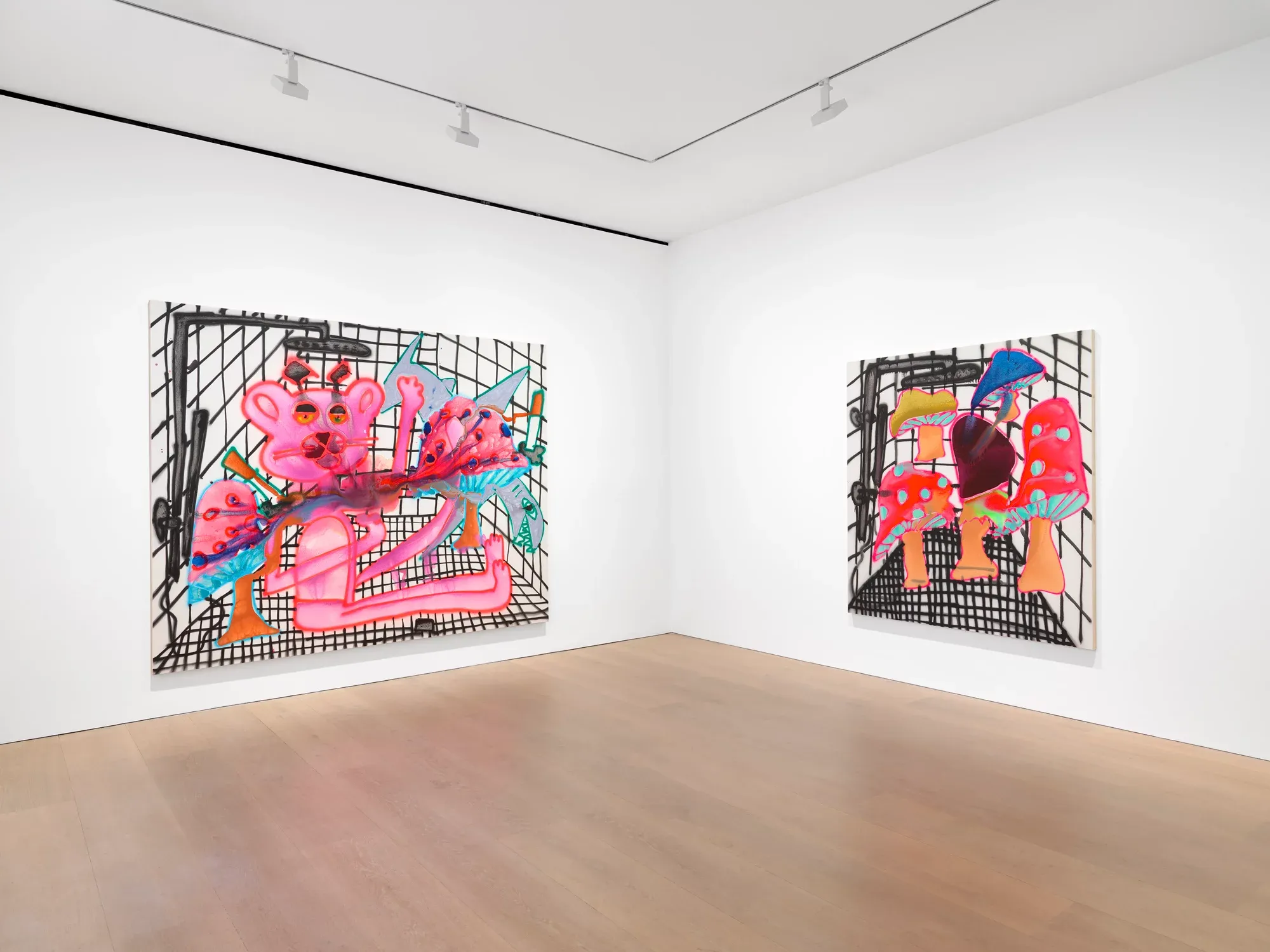 Katherine Bernhardt, Why is a mushroom growing in my shower? at David Zwirner, photo 7