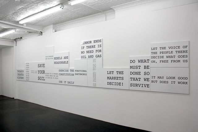 Peter Fend, WORD STACKS AND FLAGS at Essex Street, photo 4
