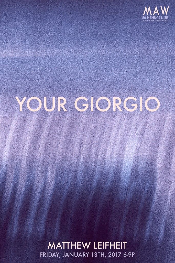 Matthew Leifheit, Your Giorgio at MAW, photo 3