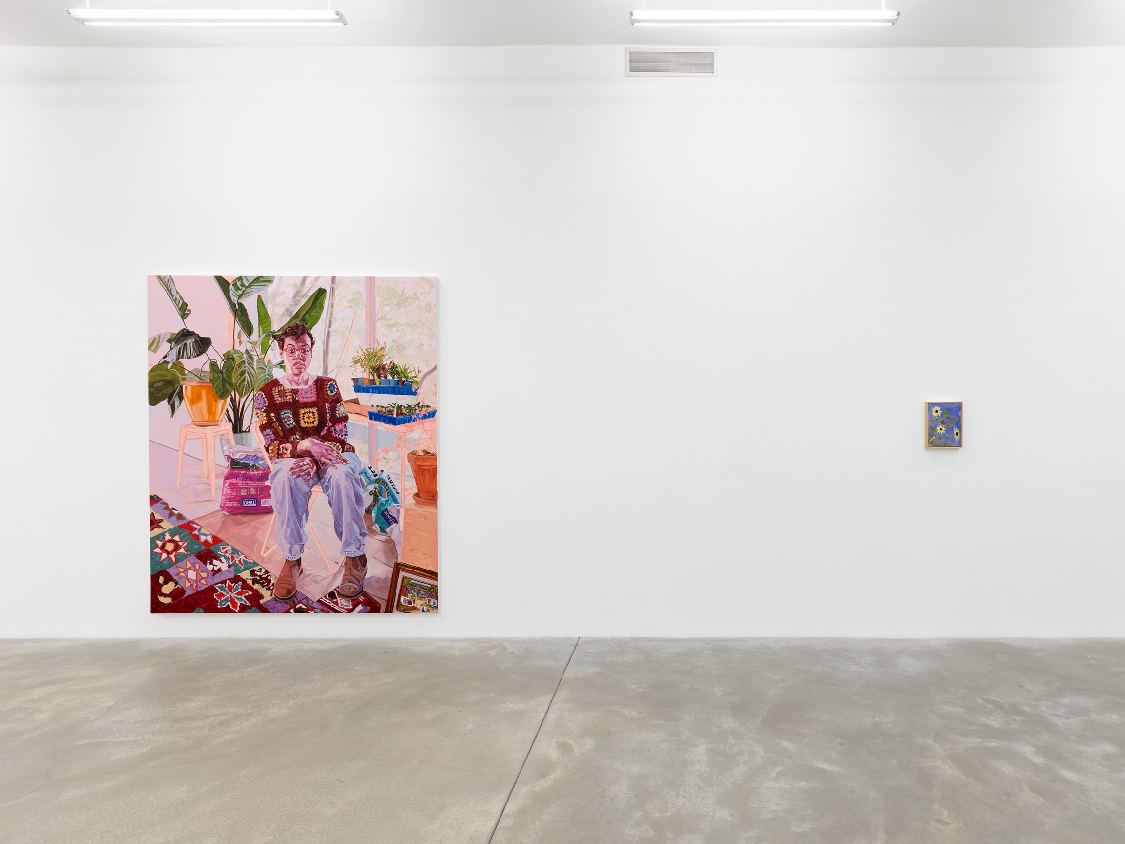 Jordan Casteel, Covering the Holes in Our Walls with Sunflowers at Casey Kaplan, photo 6