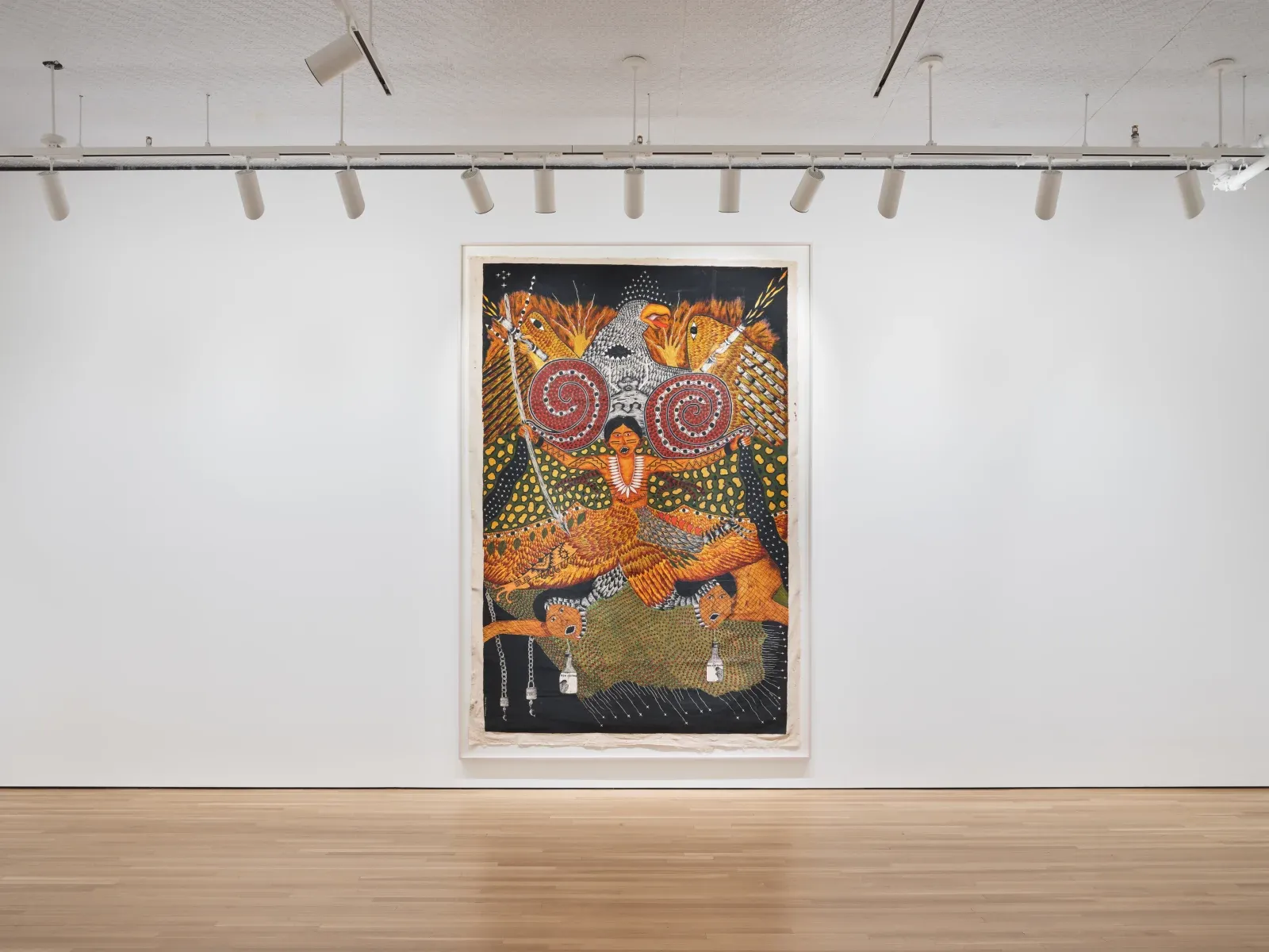 Santiago Yahuarcani, Flight of the White Heron Clan at Stephen Friedman, photo 3