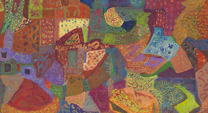 Ficre Ghebreyesus, Map / Quilt at Lelong, photo 2