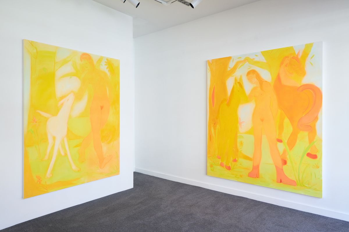 Grace Mattingly, Yellow Horses at The Artist Room by Taymour Grahne Projects, photo 4
