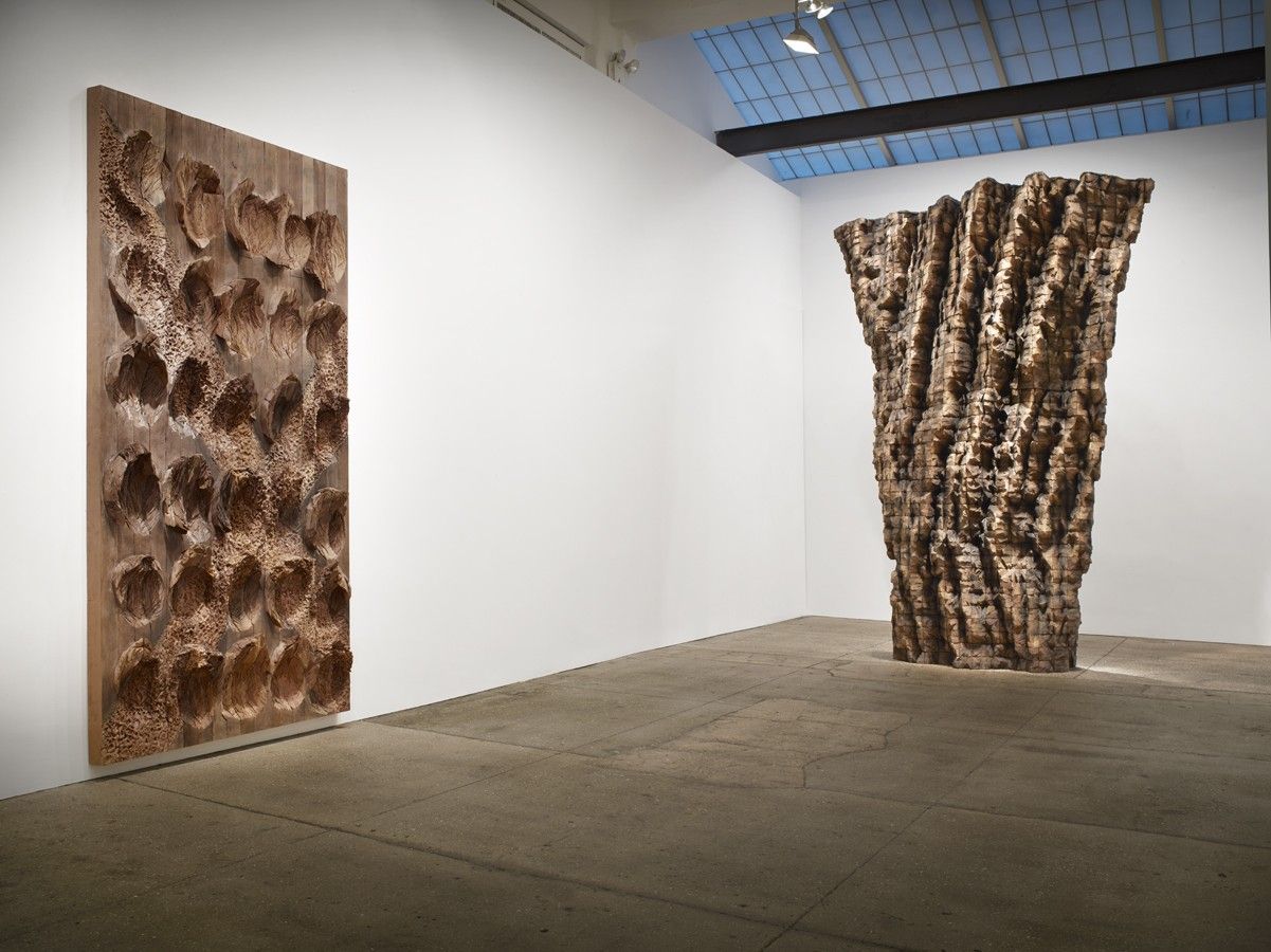 Ursula von Rydingsvard, Permeated Shield at Lelong & Co, photo 2
