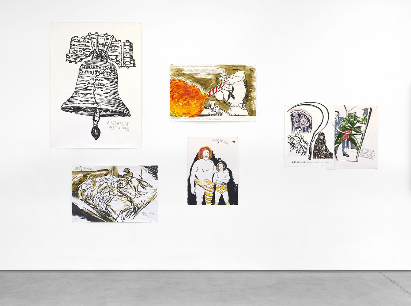 Raymond Pettibon, Bakersfield to Barstow to Cucamonga to Hollywooyd at Sadie Coles, photo 3