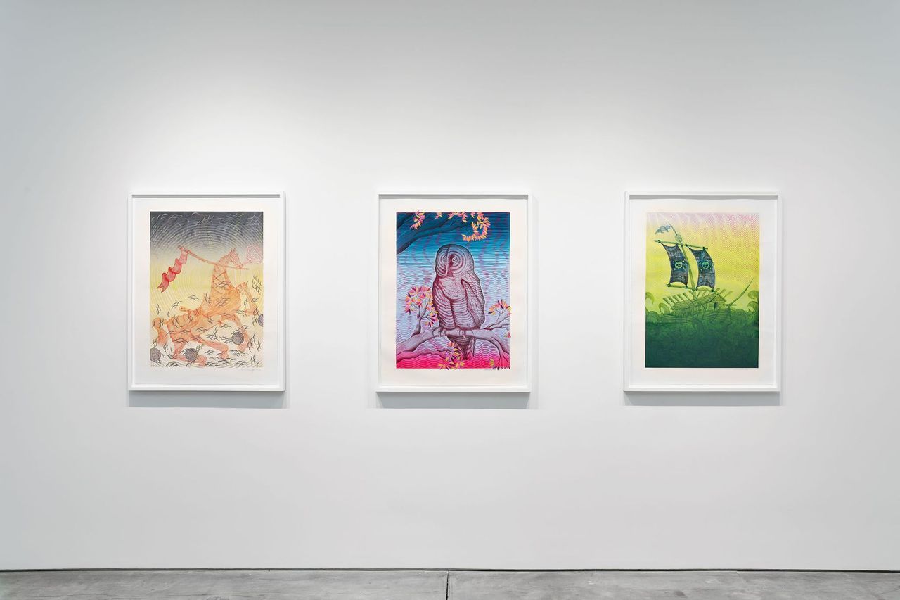 Andrew Schoultz, Andrew Schoultz at Pace Prints, photo 2