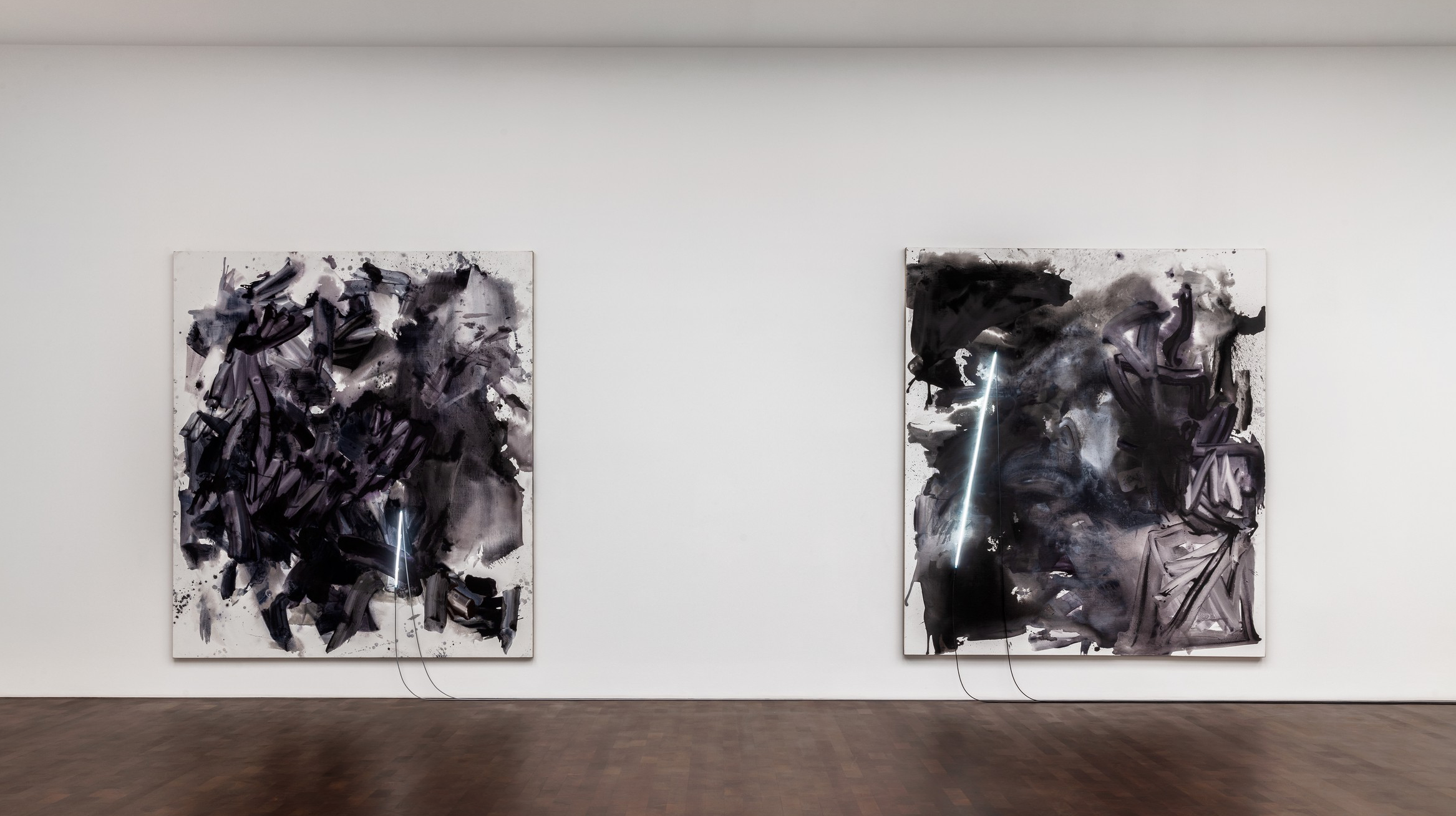 Mary Weatherford, Train Yards at Gagosian, photo 2