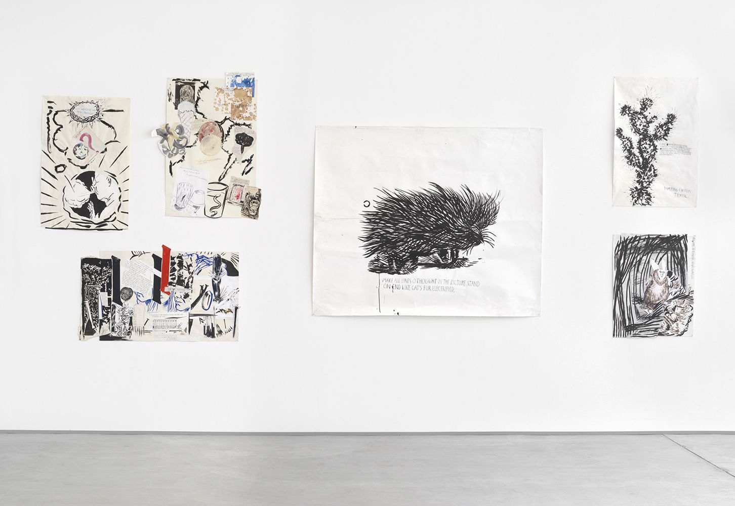 Raymond Pettibon, Bakersfield to Barstow to Cucamonga to Hollywooyd at Sadie Coles, photo 7