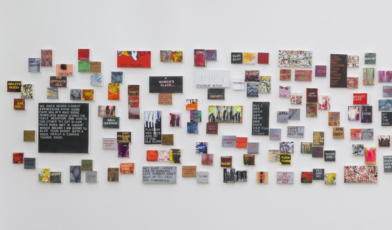 Betty Tompkins, Sex Works / Women Words, Phrases, and Stories at Gavlak, photo 3