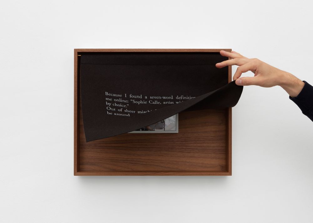 Sophie Calle, Behind the Curtain at Perrotin, photo 4