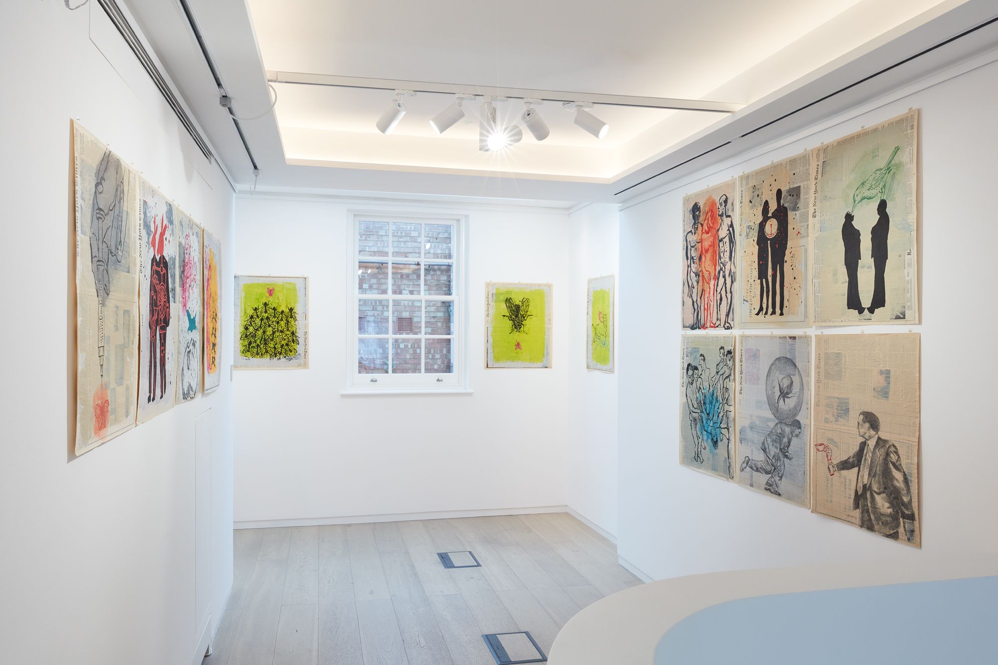 Nicky Nodjoumi, The New York Times Drawings 1996 - 1998 at Taymour Grahne Projects, photo 4
