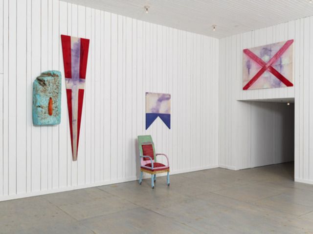 Julian Schnabel, Flag Painting at Karma, photo 5