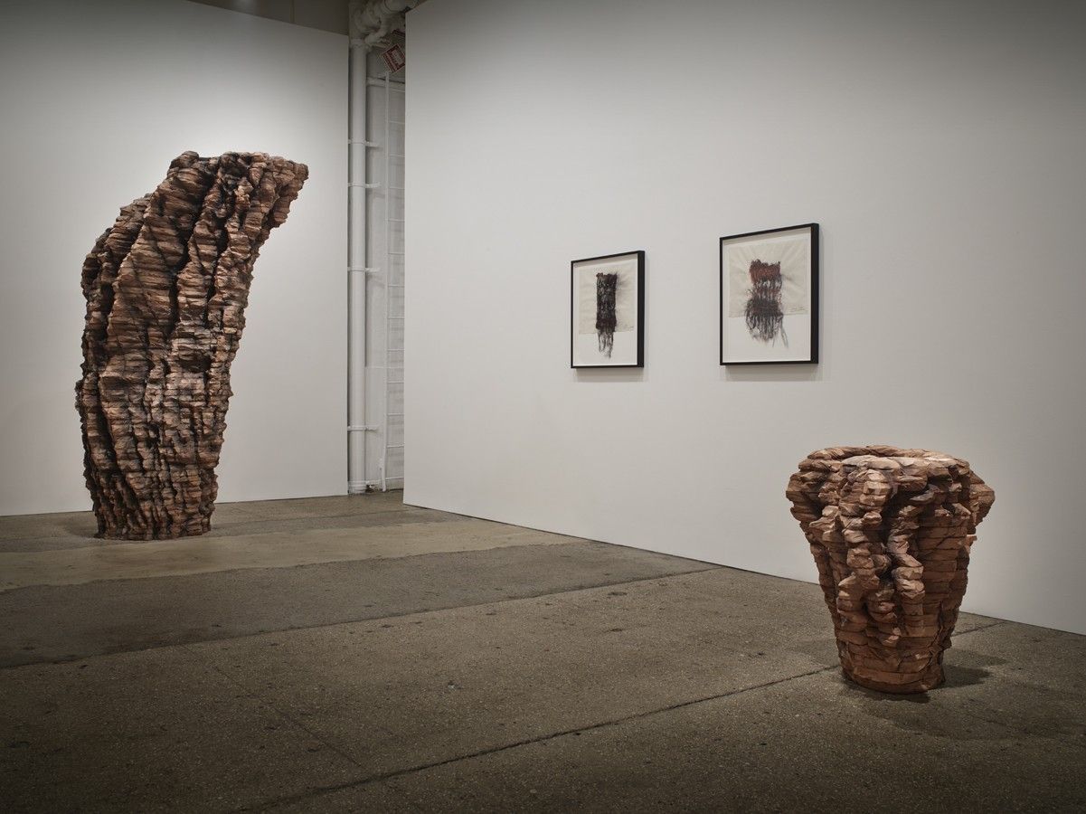 Ursula von Rydingsvard, Permeated Shield at Lelong & Co, photo 6