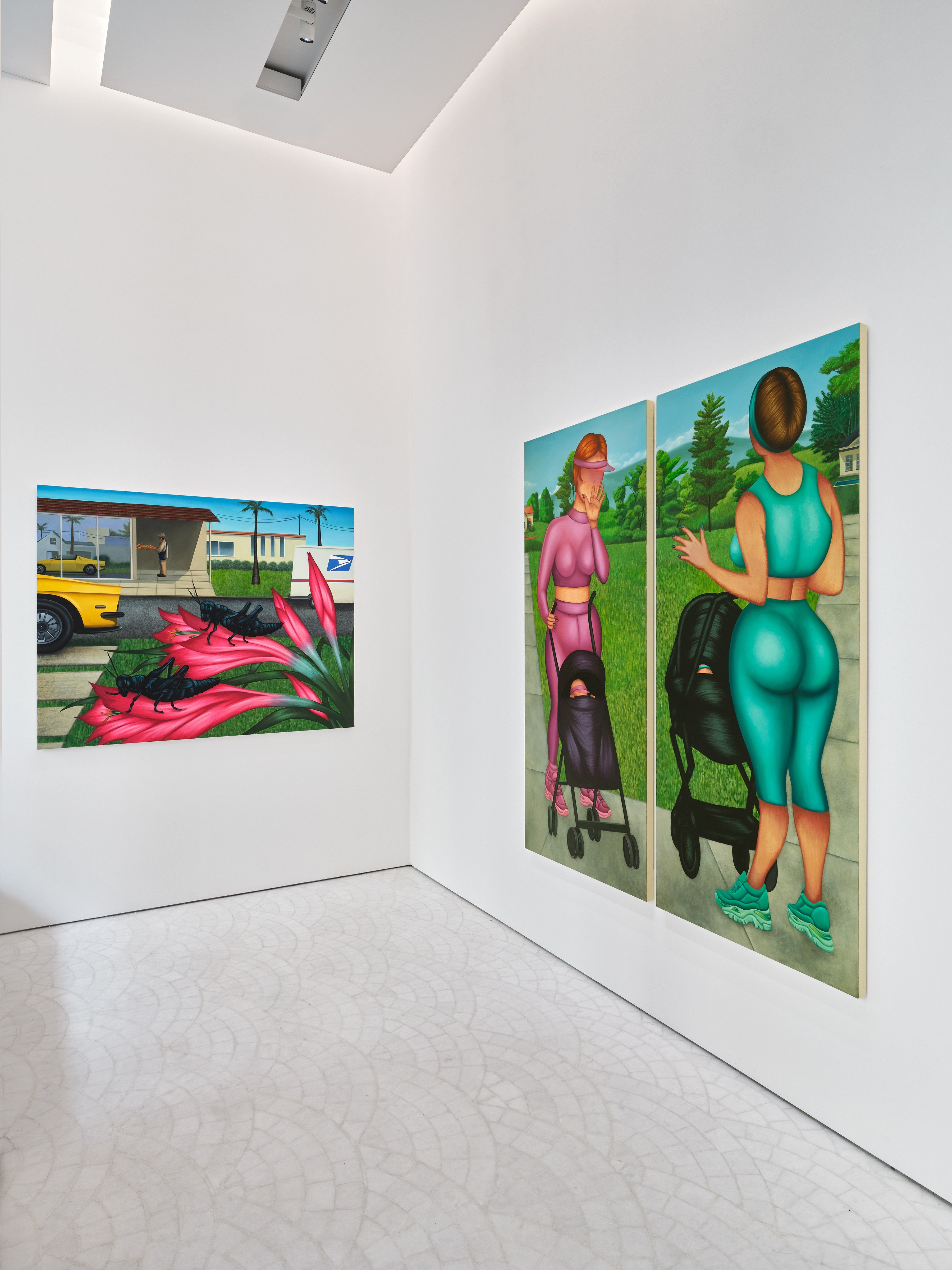 Julie Curtiss, Suburban Lawns at Gagosian, photo 4