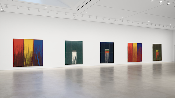 Pat Steir, Blue River and Rainbow Waterfalls at Hauser & Wirth, photo 2