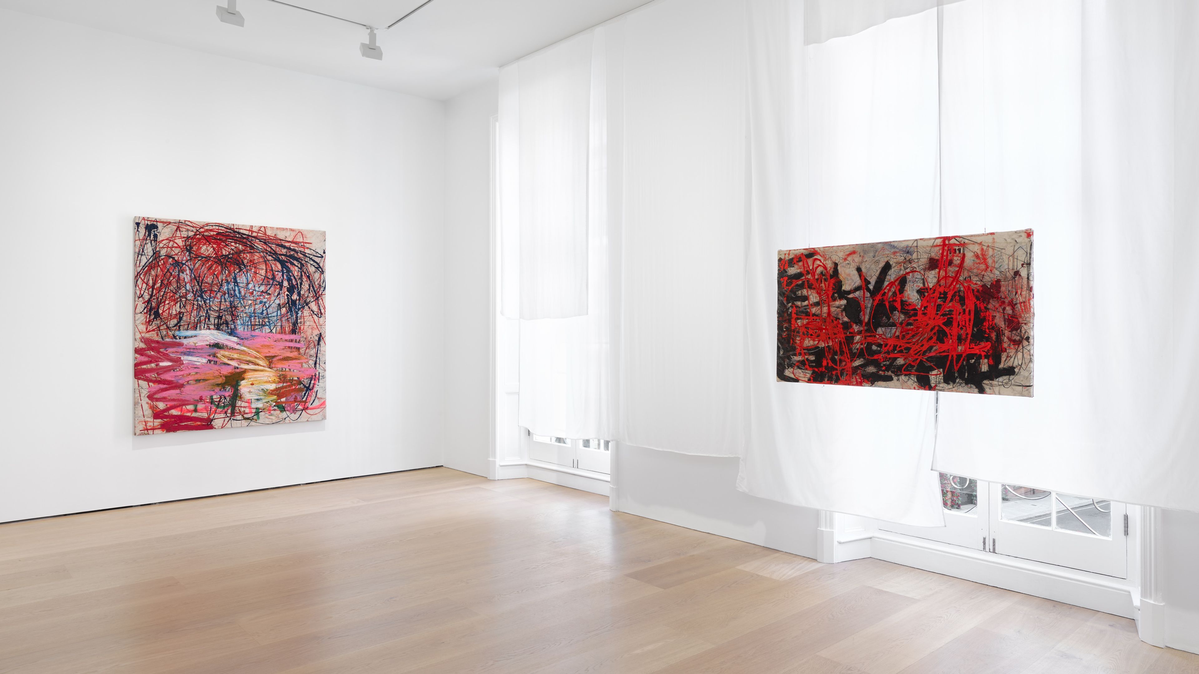 Oscar Murillo, A Balancing Act Between Collapse and Spirit at David Zwirner, photo 6