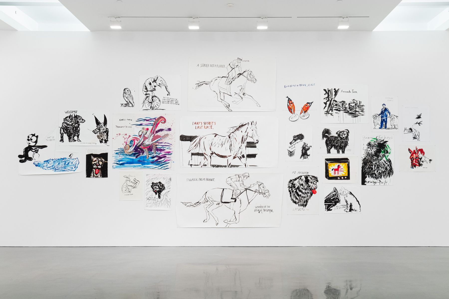 Raymond Pettibon, Pacific Ocean Pop at Regen Projects, photo 5