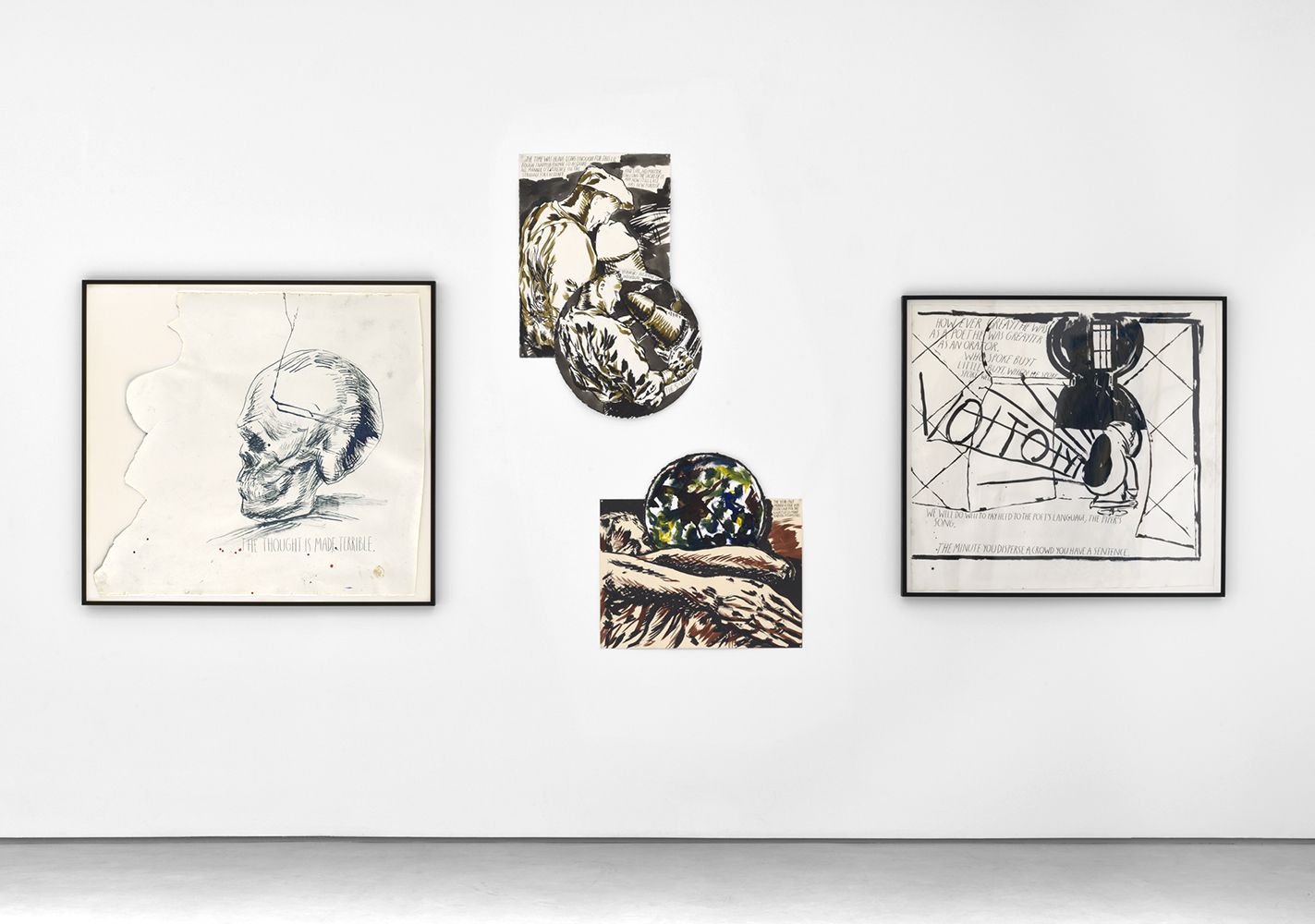 Raymond Pettibon, Bakersfield to Barstow to Cucamonga to Hollywooyd at Sadie Coles, photo 4