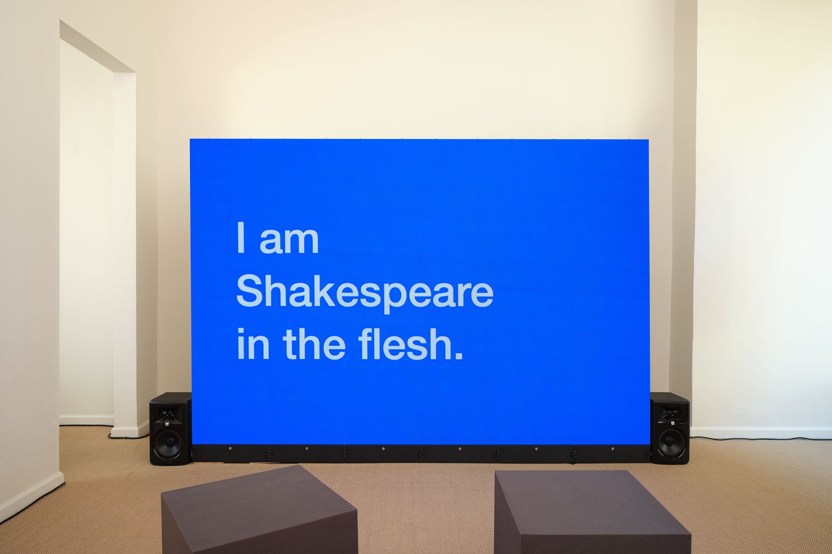 Tony Cokes, All About Evil (Selected Works: 2006–2022) at Hannah Hoffman, photo 3