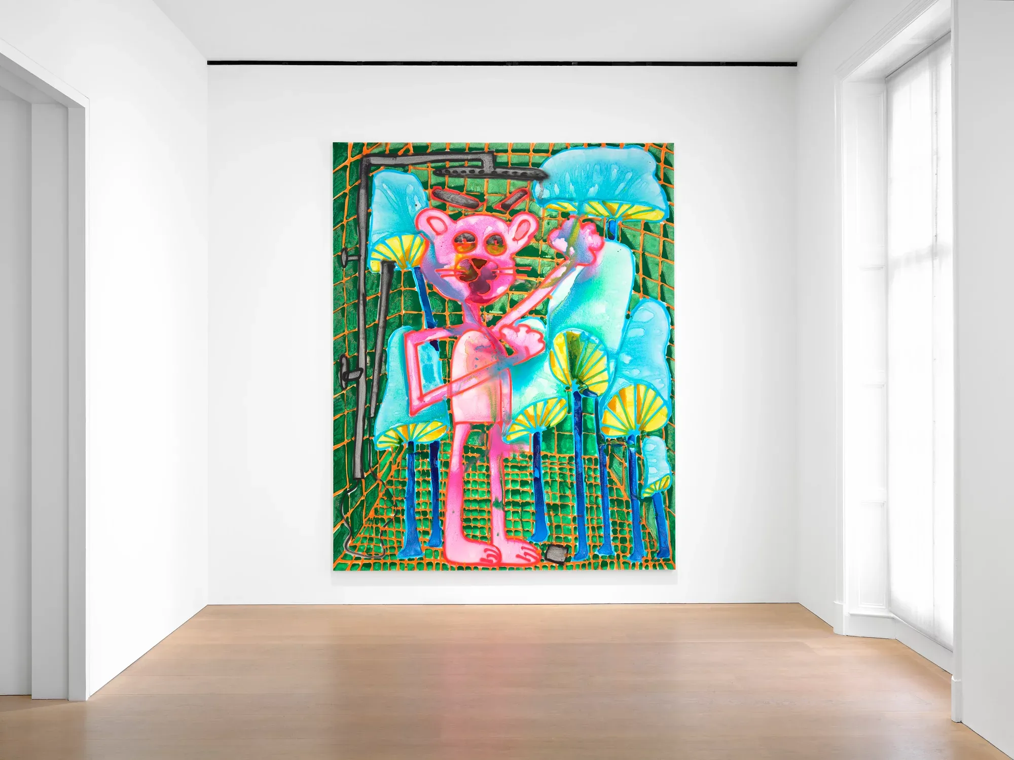 Katherine Bernhardt, Why is a mushroom growing in my shower? at David Zwirner, photo 8
