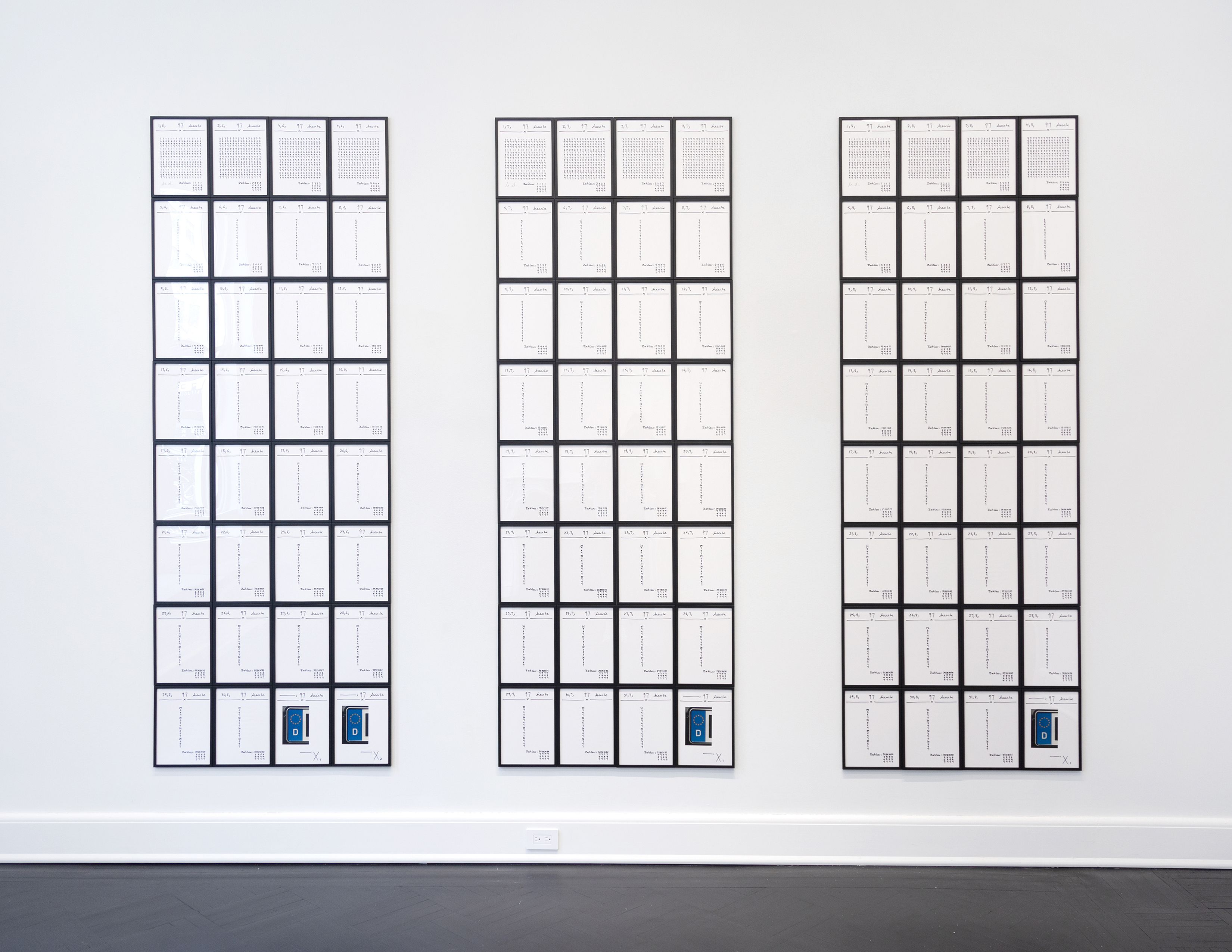Hanne Darboven, Europa 97 at Petzel, photo 4