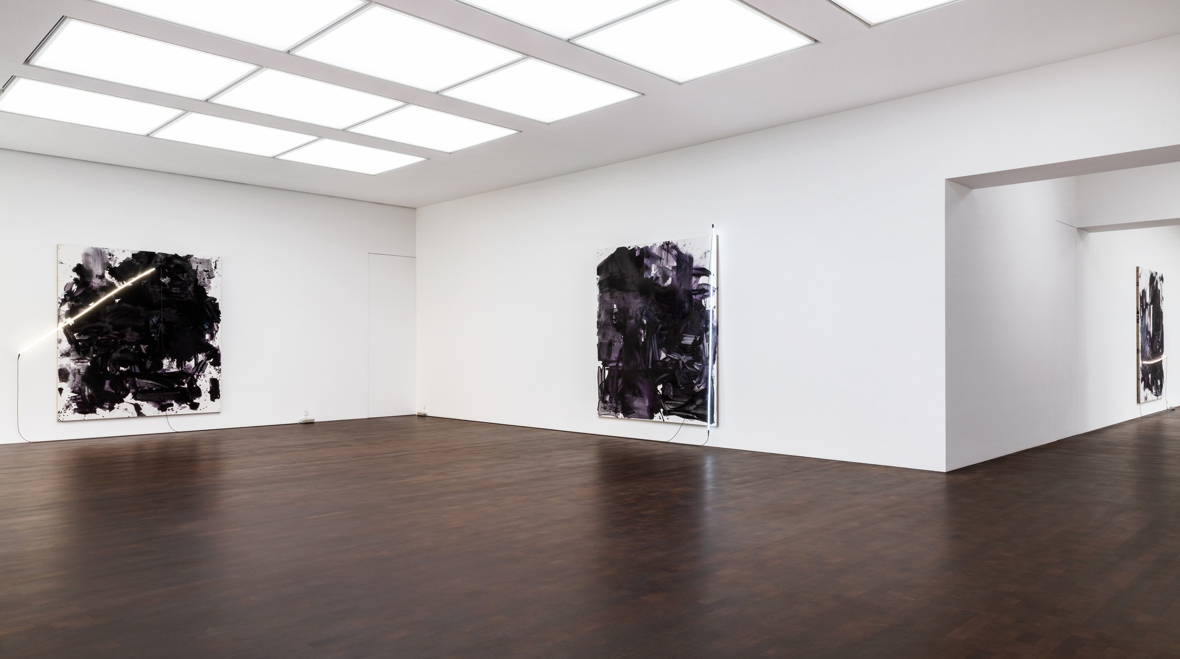 Mary Weatherford, Train Yards at Gagosian, photo 4